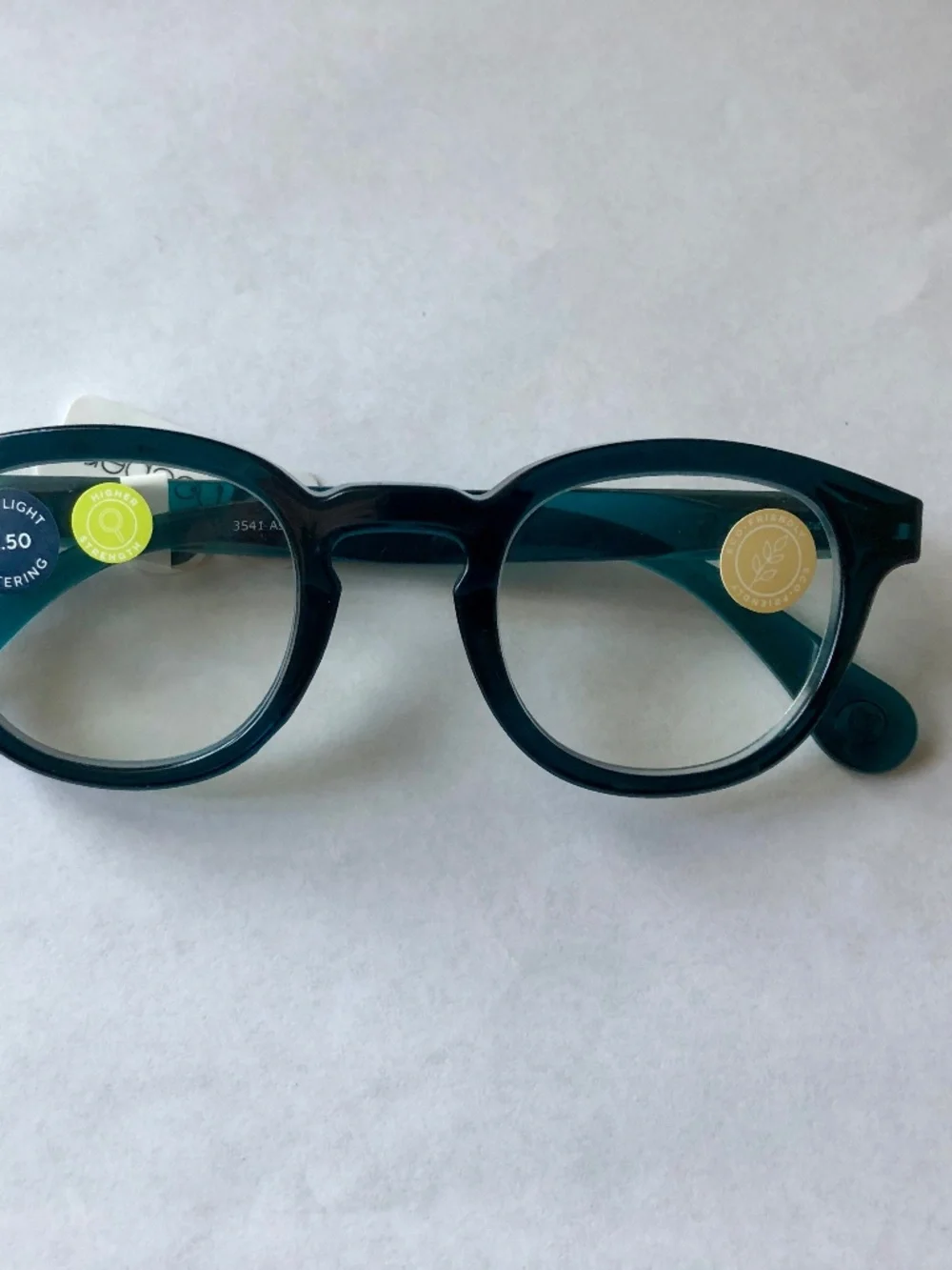 New Teal Round Peepers‎ Blue Light Filtering Readers +1.50